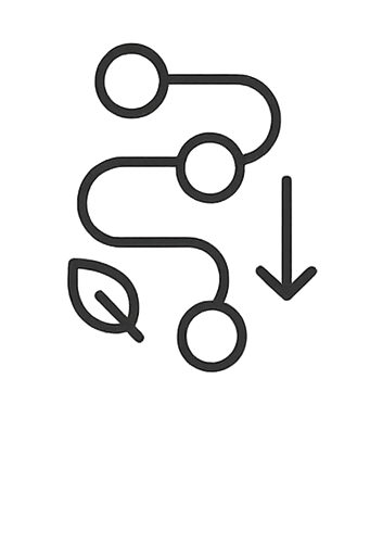 Icône de planification symbolisant un plan de réduction carbone